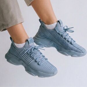 Steve Madden Maxima Knit Rhinestone Sneakers 9